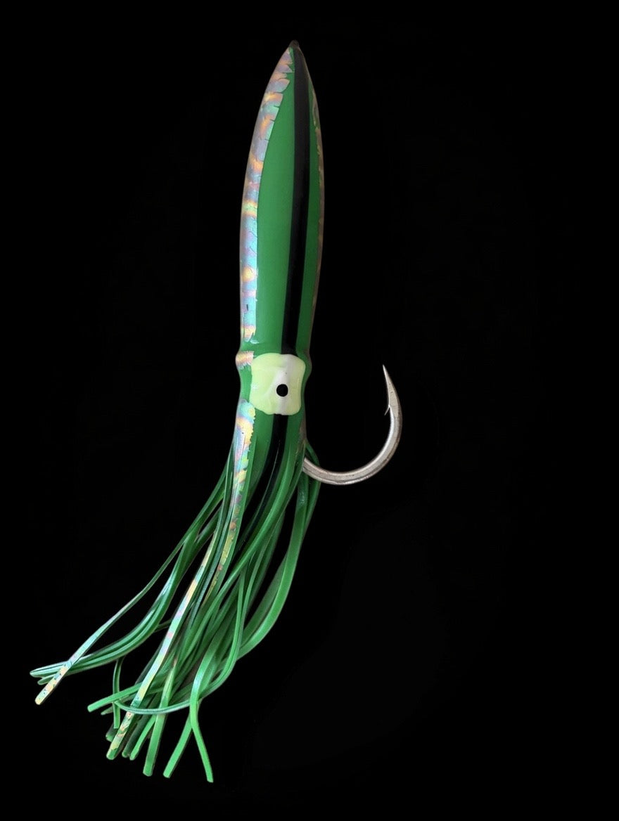 Green Eyed Monster Stinger | Bulb Squid on 400lb Mono